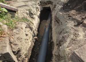 a sewer line in need of repair.